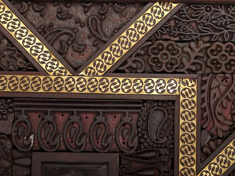 21" Wood Carved Panel | Wall Hanging