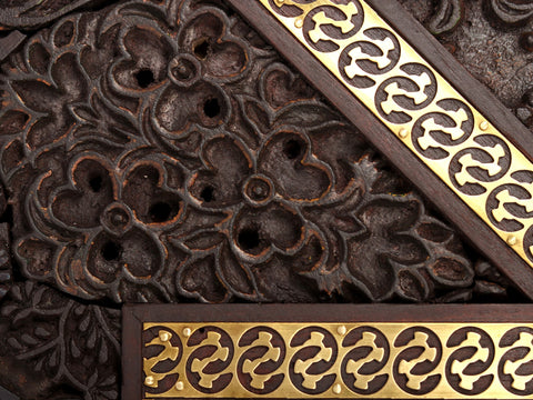 21" Wood Carved Panel | Wall Hanging