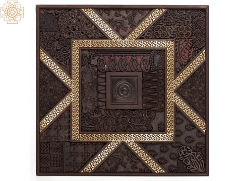 21" Wood Carved Panel | Wall Hanging
