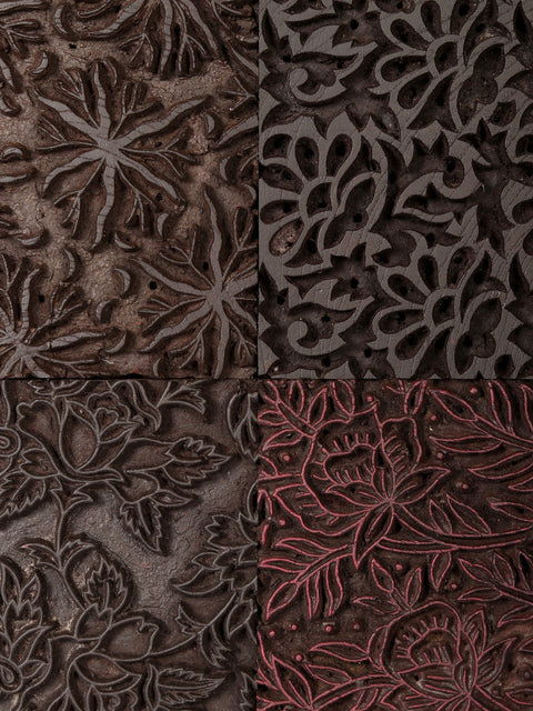 22" Designer Wood and Brass Wall Hanging Panel