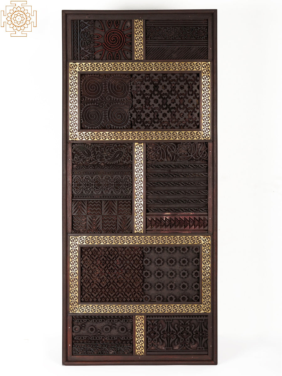 36" Large Brass Decorative Wall Hanging Panel
