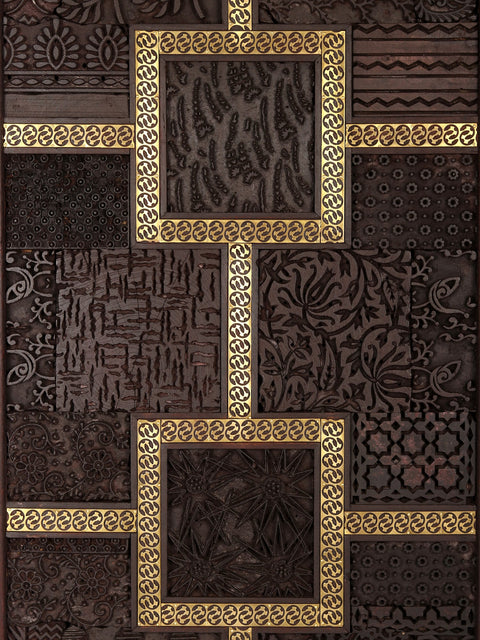 36" Large Wood Carved Wall Panel