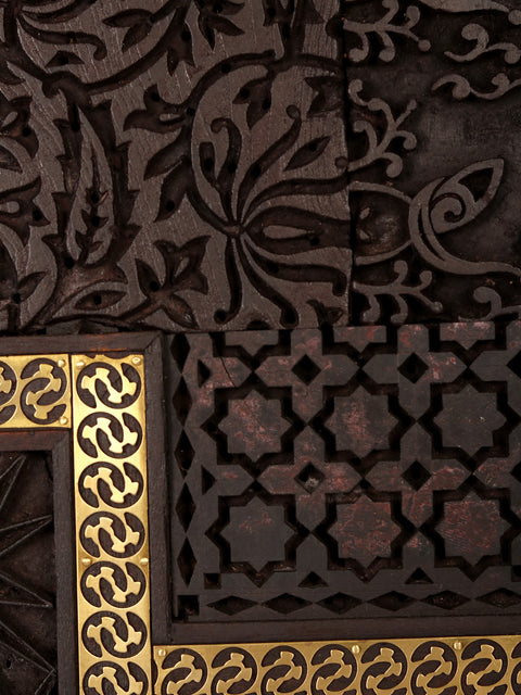 36" Large Wood Carved Wall Panel