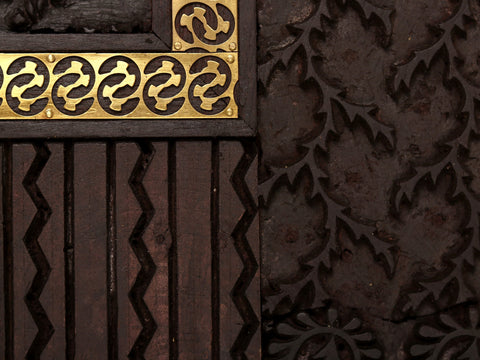 36" Large Wood Carved Wall Panel