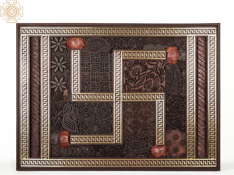 33" Swastik Design Wall Hanging Panel