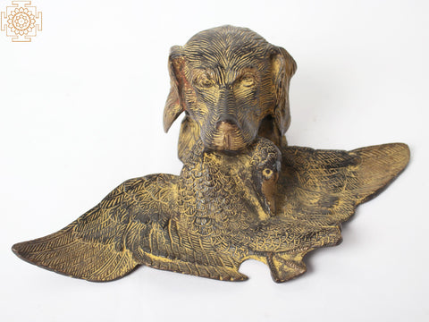 Hunting Dog Brass Inkwell | Table Decoration Items