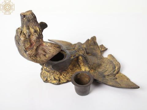 Hunting Dog Brass Inkwell | Table Decoration Items