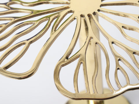 Golden Leaf Pattern Table | Brass Home Decor