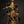 24" Lord Krishna Standing on Wooden Base and surrounded by Flowers Playing Flute | Brass Statue with Inlay Work