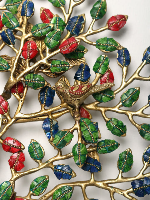27" Brass Tree with Inlay Work | Wall Hanging