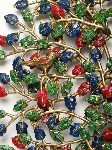 27" Brass Tree with Inlay Work | Wall Hanging