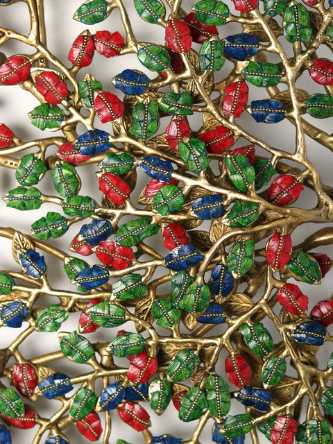 27" Brass Tree with Inlay Work | Wall Hanging