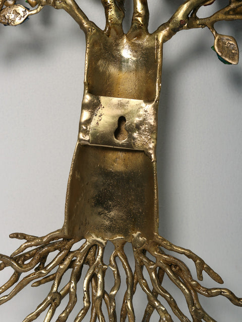 27" Brass Tree with Inlay Work | Wall Hanging