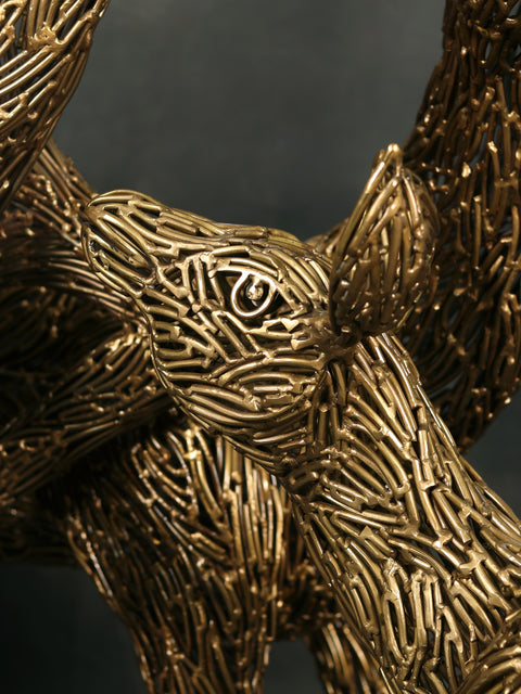 Playing Deer Family Brass