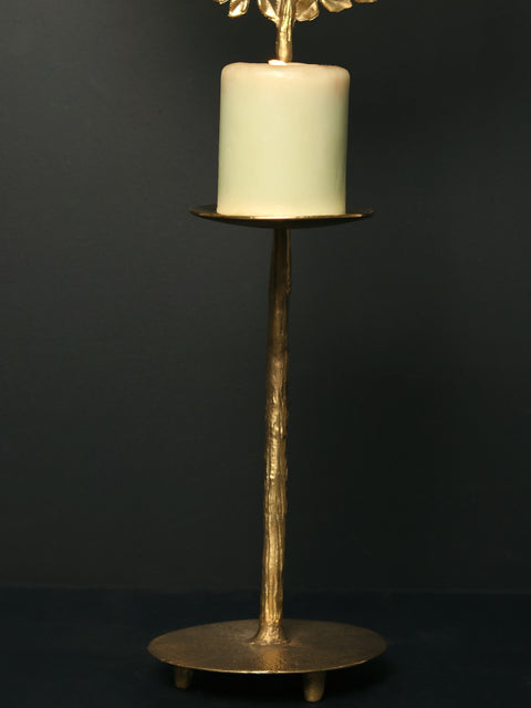 30" Brass Tree of Life with Candle Stand