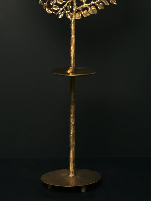 30" Brass Tree of Life with Candle Stand