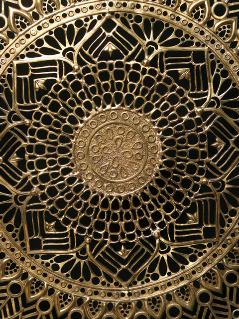 40" Superfine Mandala Wall Art in Brass