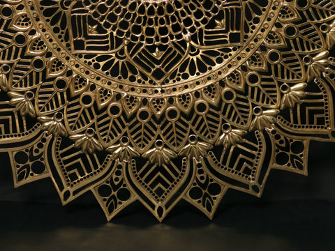 40" Superfine Mandala Wall Art in Brass