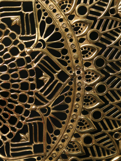 40" Superfine Mandala Wall Art in Brass