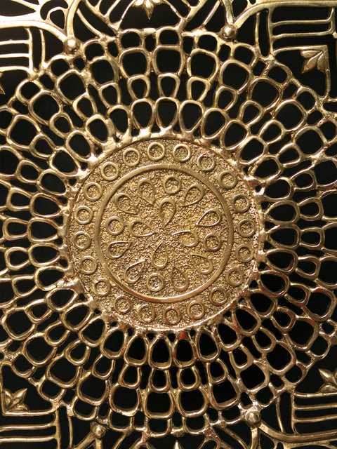 40" Superfine Mandala Wall Art in Brass