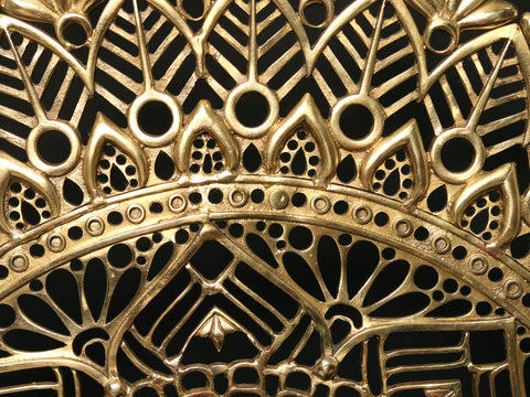 40" Superfine Mandala Wall Art in Brass