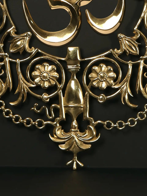 36" Superfine Brass Om (AUM) | Wall Hanging