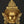 11" Maa Durga Face Mask Wall Hanging Brass Sculpture