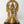 7" Brass Standing Lord Vishnu Idol on Wooden Base with Kirtimukha Arch