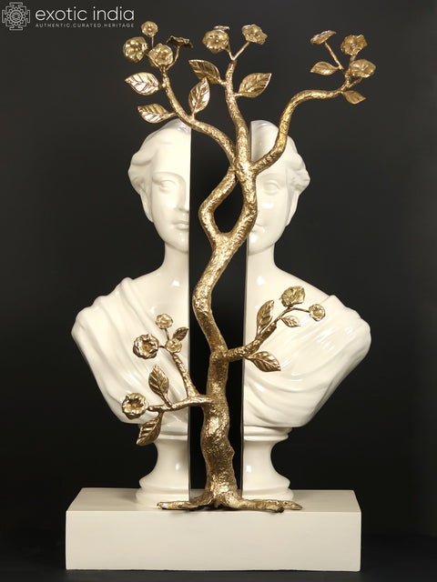 The Shared Axis | Modern Art Sculpture | Brass and Resin