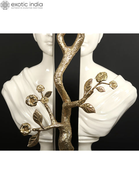 The Shared Axis | Modern Art Sculpture | Brass and Resin
