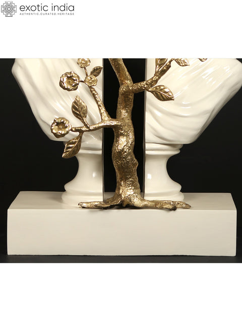 The Shared Axis | Modern Art Sculpture | Brass and Resin