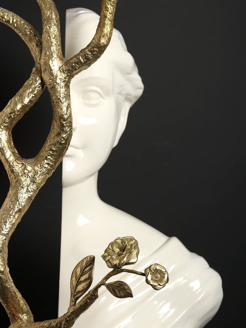 The Shared Axis | Modern Art Sculpture | Brass and Resin