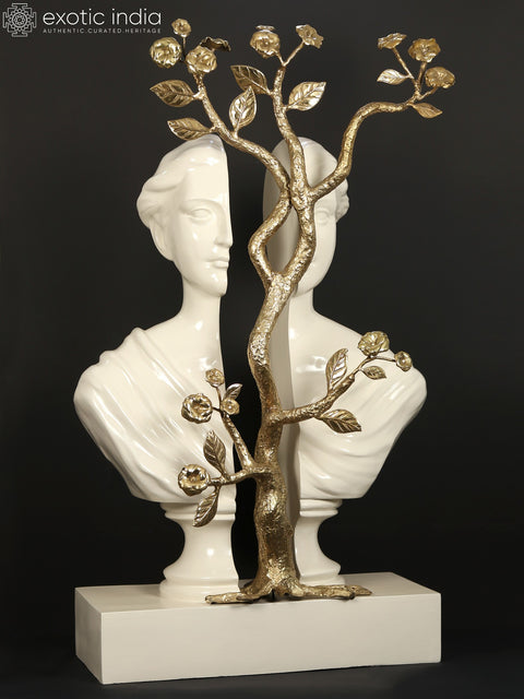 The Shared Axis | Modern Art Sculpture | Brass and Resin