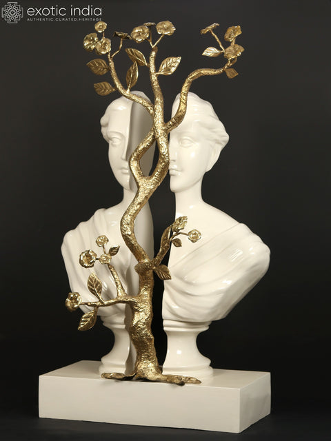 The Shared Axis | Modern Art Sculpture | Brass and Resin