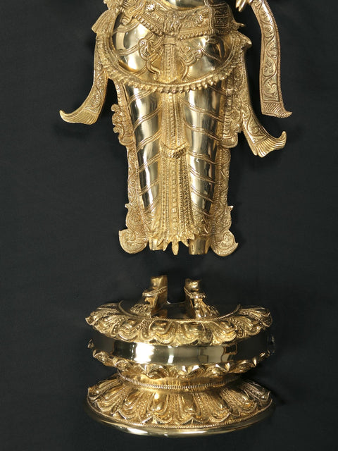 Radha Krishna Wall Hanging Brass Statue