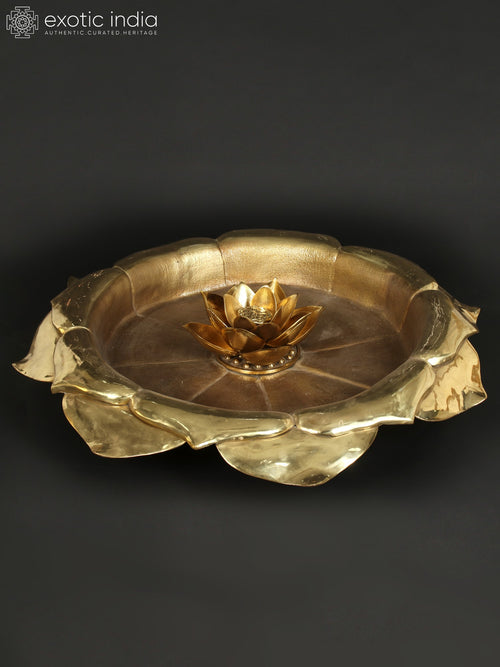 Brass Lotus Urli Handmade Home Decor