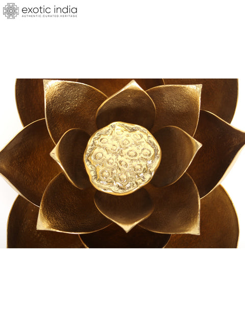 Brass Lotus Candle Holder