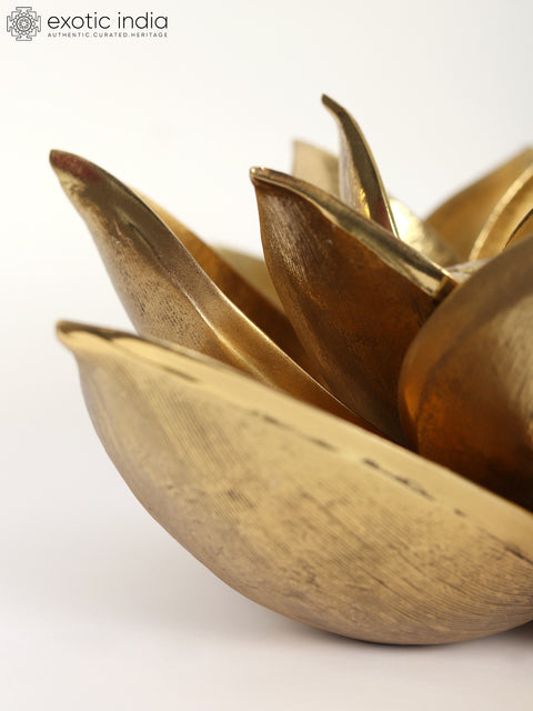 Brass Lotus Candle Holder