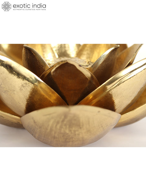 Brass Lotus Candle Holder