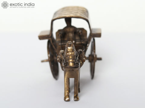 Small Brass Horse Cart | Handmade Decor Items