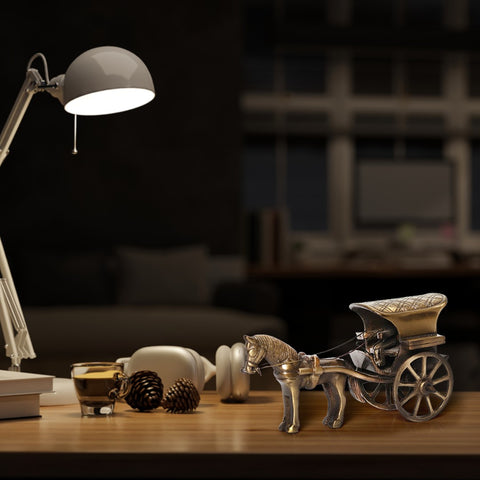 Small Brass Horse Cart | Handmade Decor Items