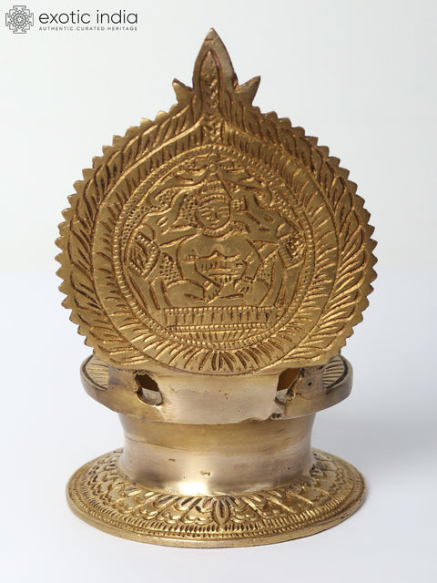 6" Ashtalakshmi Diya (Lamp) in Brass