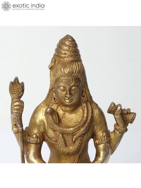 6" Mahayogi Shiva Brass Statue