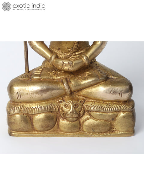 6" Mahayogi Shiva Brass Statue