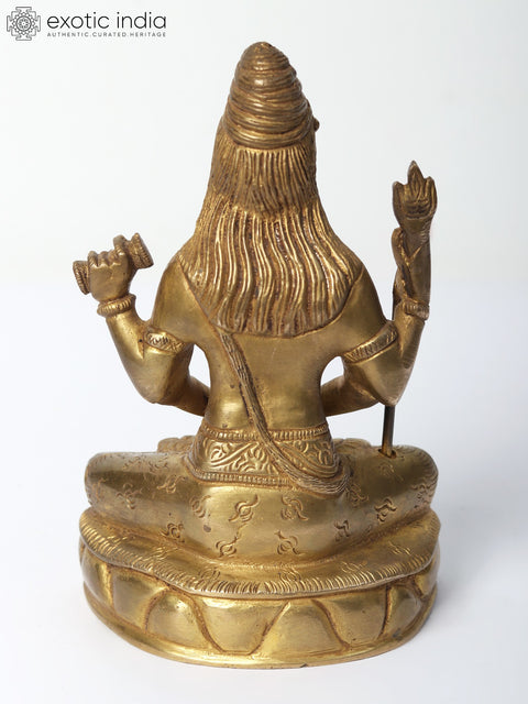 6" Mahayogi Shiva Brass Statue