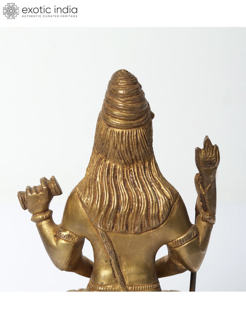 6" Mahayogi Shiva Brass Statue