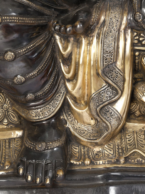 61" Large Chaturbhuja Lord Ganesha | Brass Statue