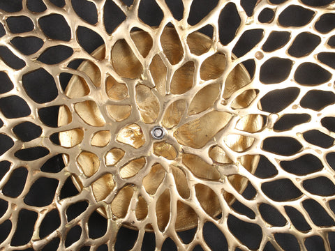 Round Shape Designer Wall Art in Brass | Set of Three