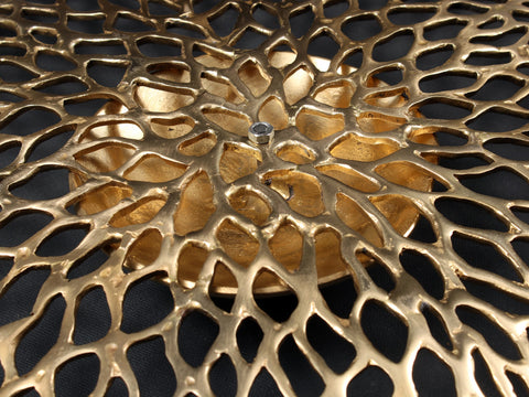 Round Shape Designer Wall Art in Brass | Set of Three