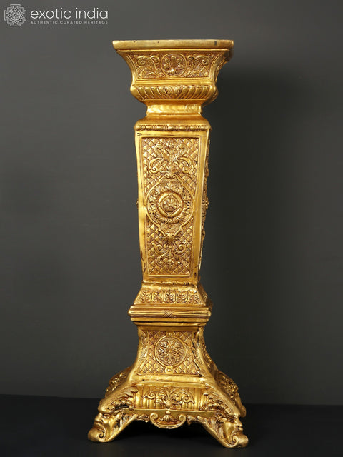 34" Decorative Brass Column (Pedestal)